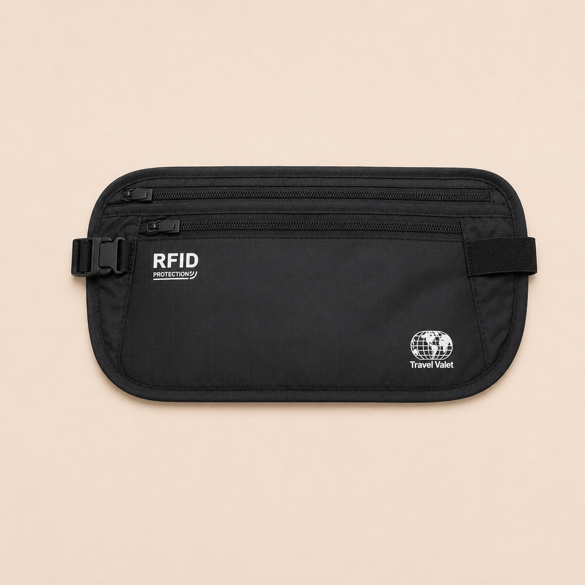 RFID Travel Money Belt – Hidden Passport & Wallet Pouch – Touro