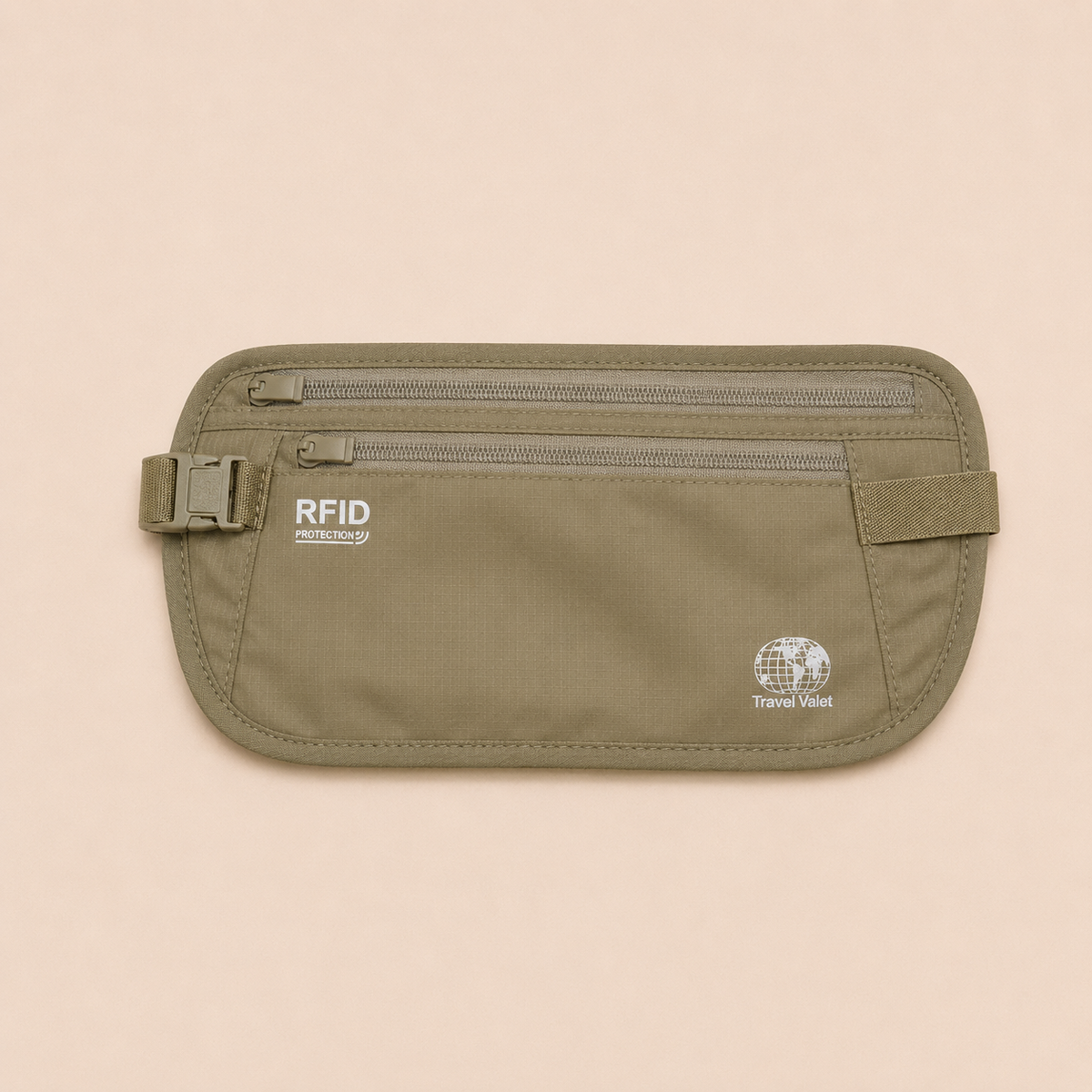 RFID Travel Money Belt – Hidden Passport & Wallet Pouch